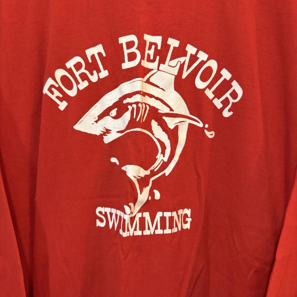 Vintage 70s/80s RARE Fort Belvoir D.C. Military Swimming Shirt Size Large - Picture 3 of 6